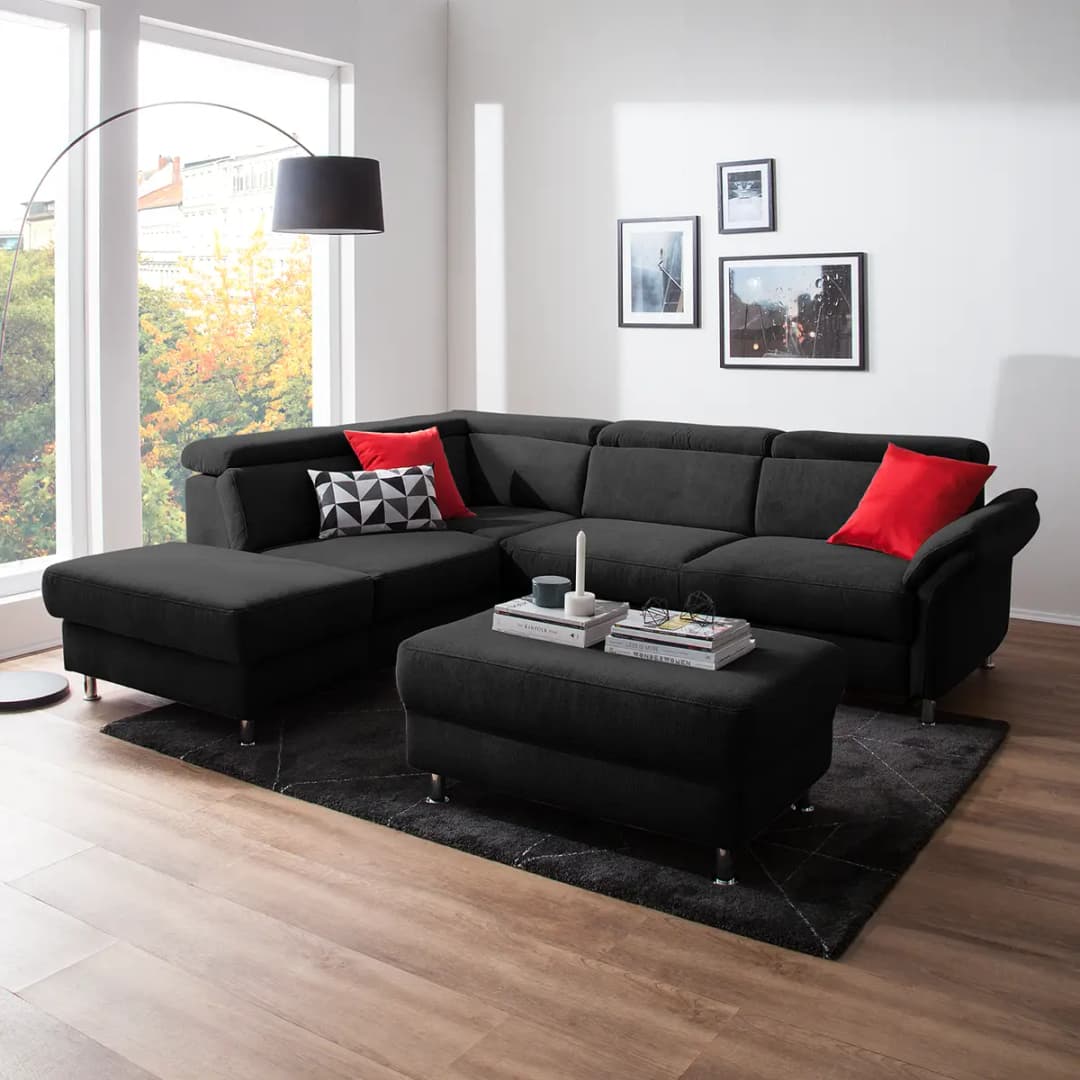 Ecksofa Calang | Schwarz