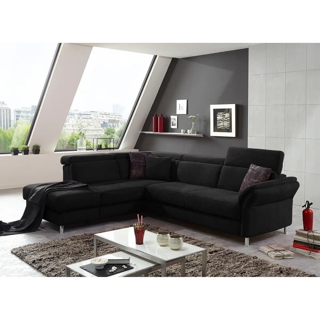 Ecksofa Calang | Schwarz