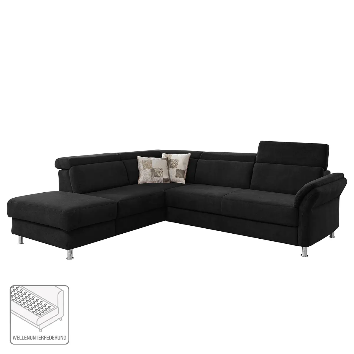 Ecksofa Calang | Schwarz