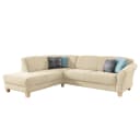Ecksofa Webstoff Beige/Creme | Beige