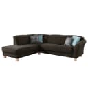 Ecksofa Webstoff Braun/Espresso | Braun