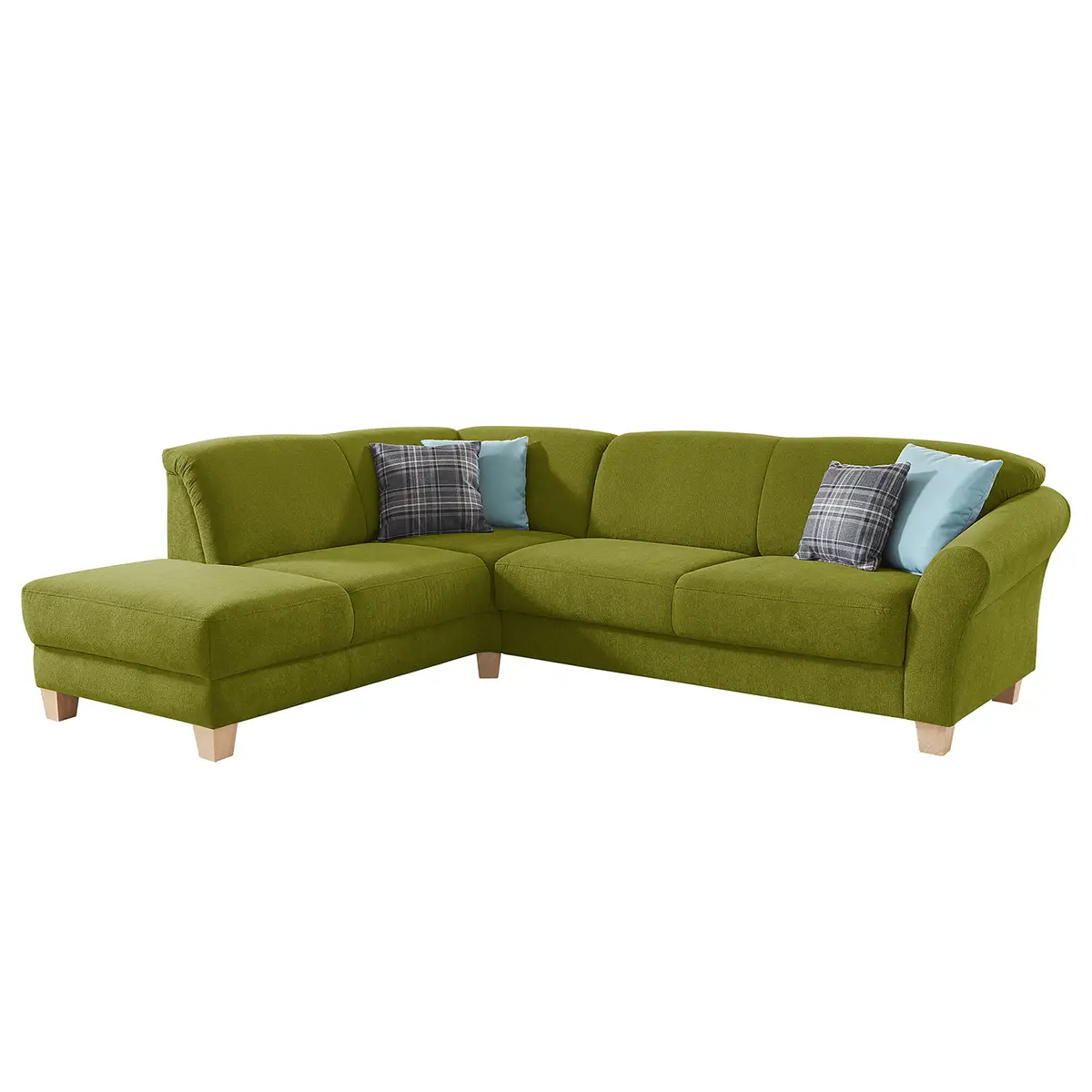 Ecksofa Webstoff Grün/Grasgrün | Grün