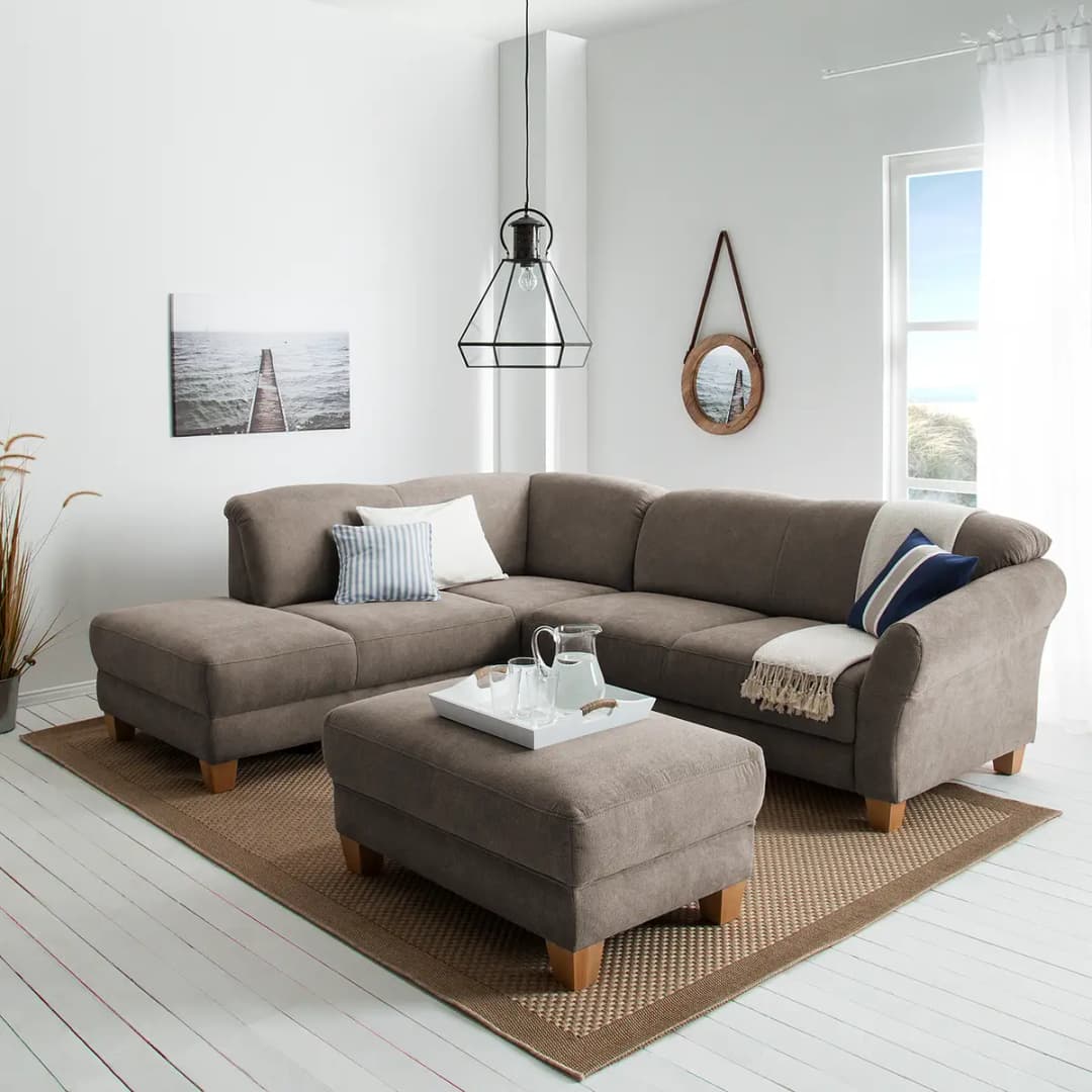 Ecksofa | Braun