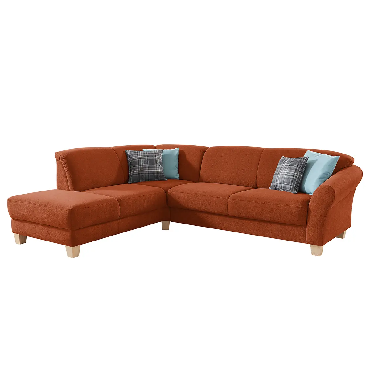 Ecksofa Webstoff Braun/Honigbraun | Braun