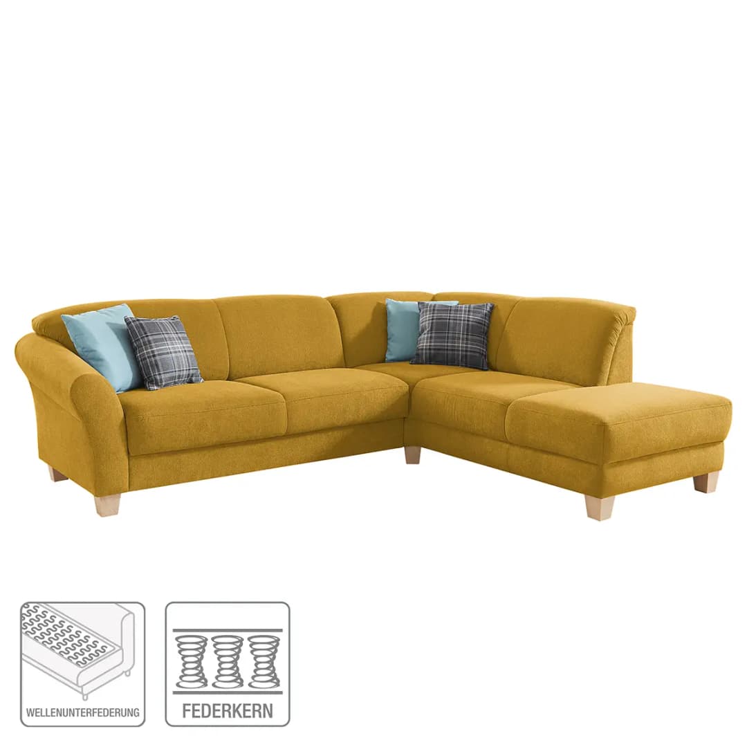 Ecksofa Webstoff | Gelb