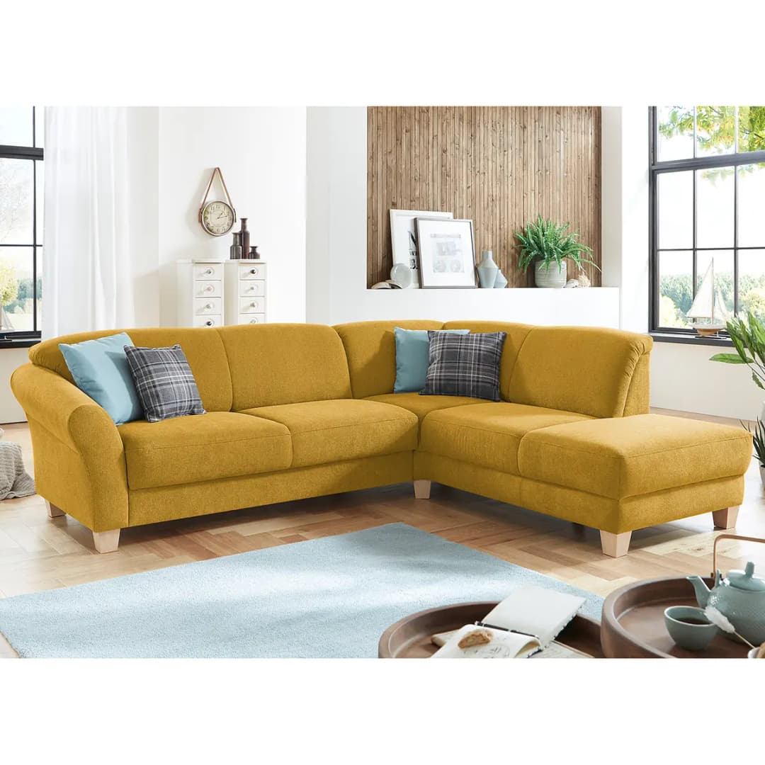 Ecksofa Webstoff | Gelb