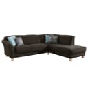 Ecksofa Webstoff Braun/Espresso | Braun