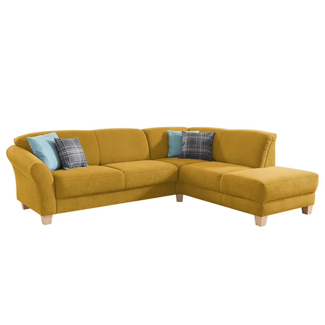 Ecksofa Webstoff Gelb/Safrangelb | Gelb