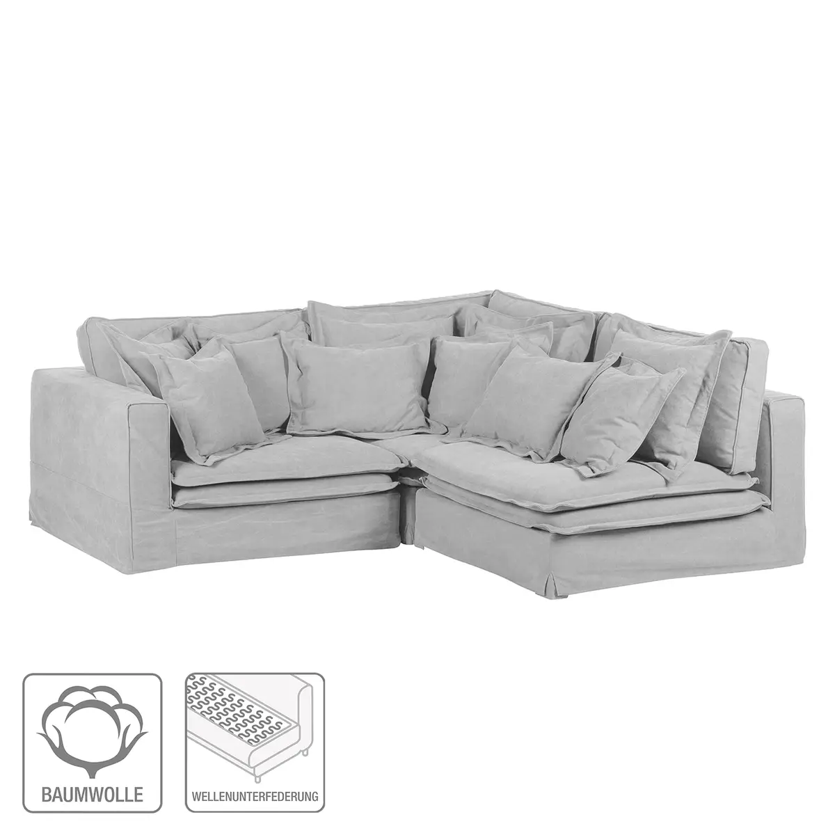 Ecksofa Beach | Grau