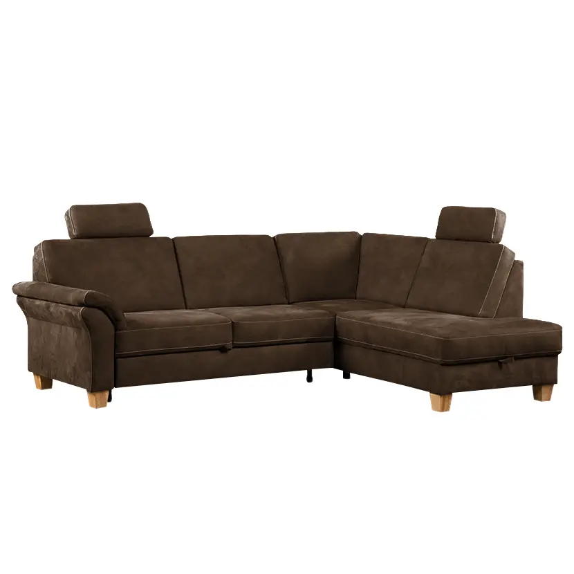 Ecksofa Microfaser Braun | Braun