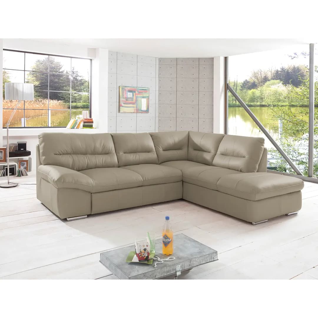 Ecksofa mit Ottomane Ramsa | Grau