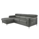 Ecksofa Kunstleder Grau/Dunkelgrau | Grau