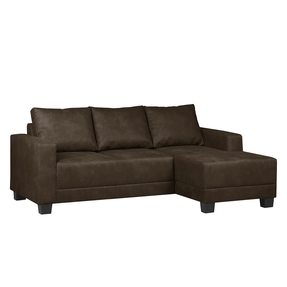 Ecksofa Antiklederlook | Braun