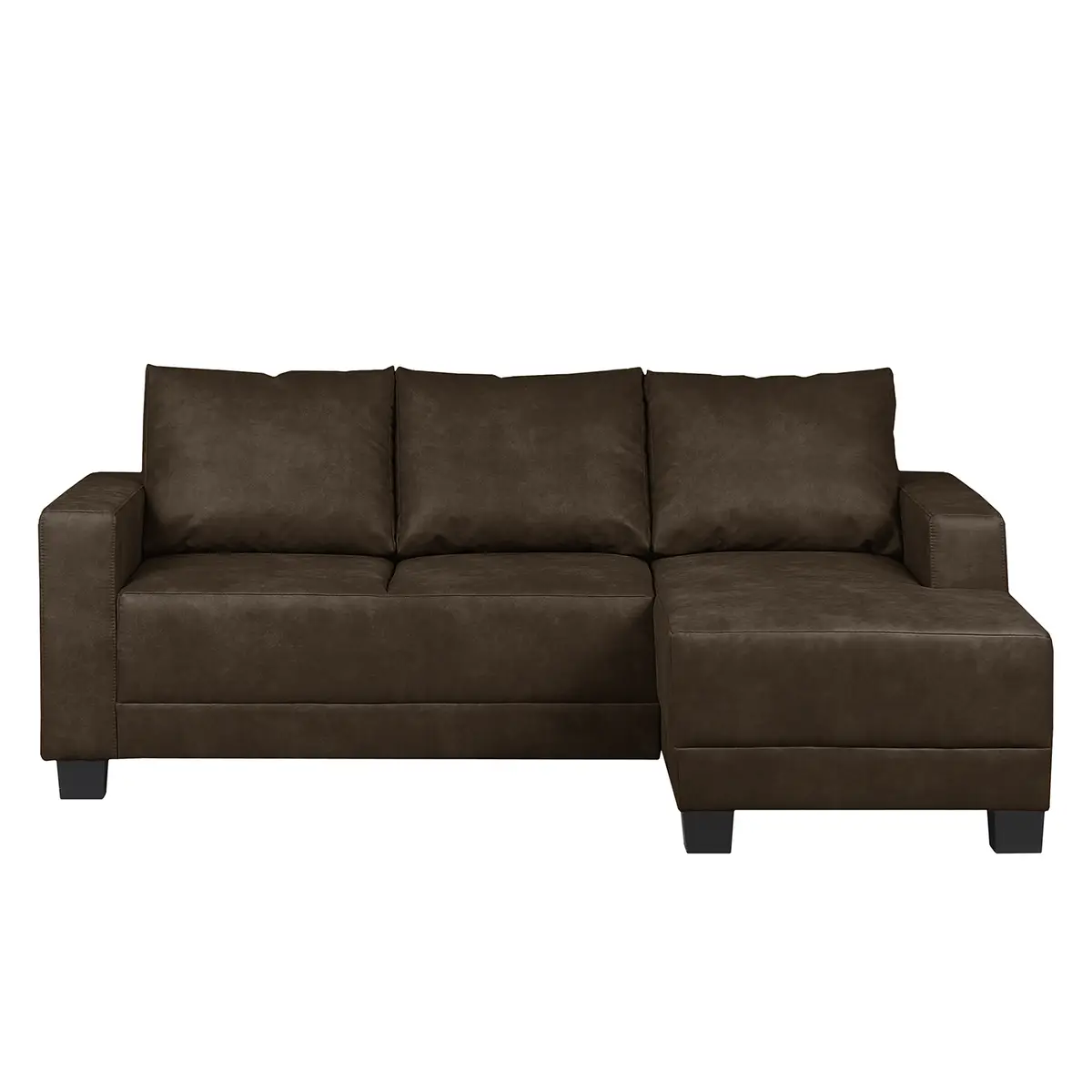 Ecksofa Antiklederlook | Braun