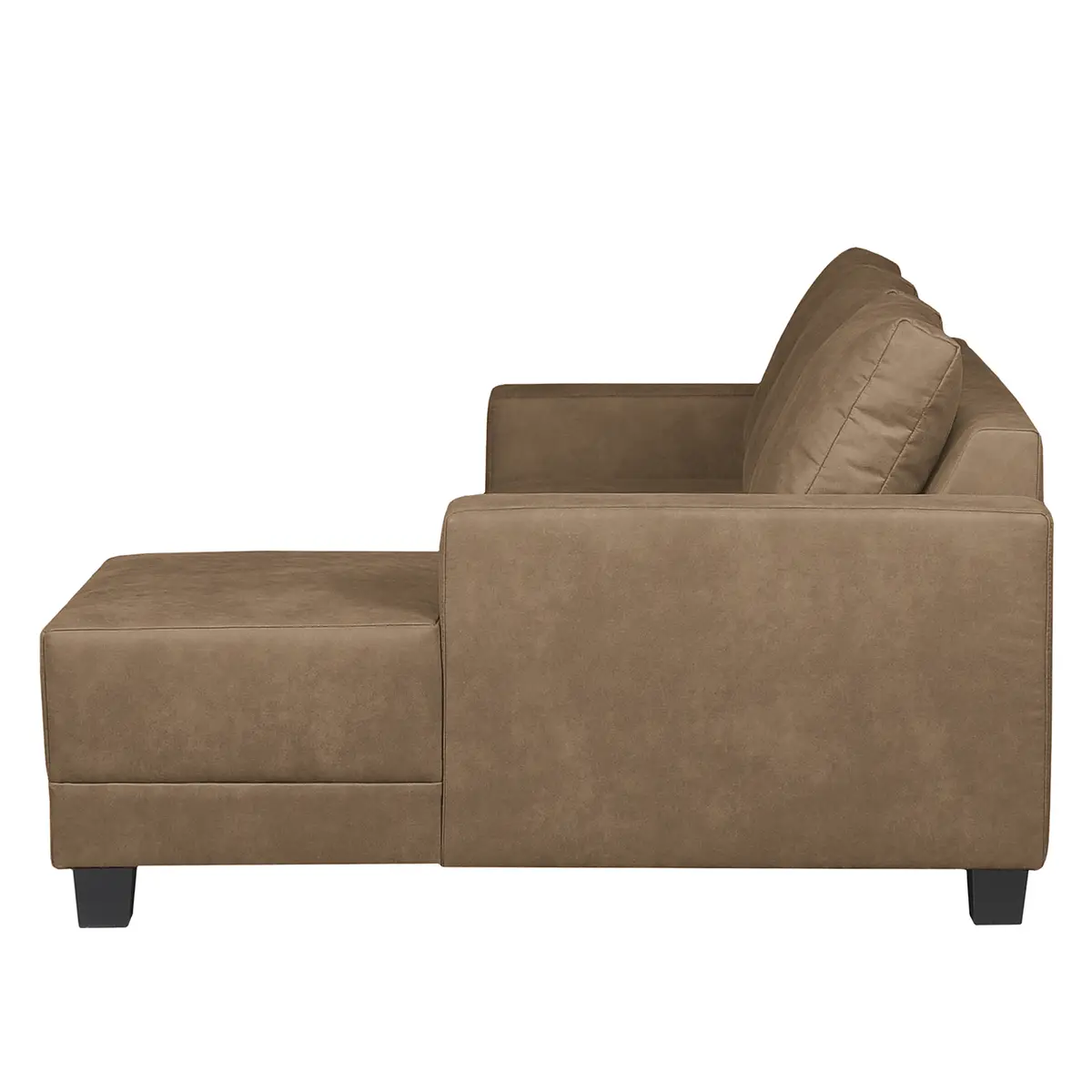 Ecksofa Antiklederlook Braun/Schlamm | Braun
