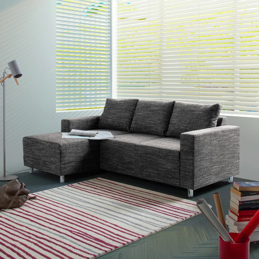 loftscape Lawan Ecksofa | Schwarz