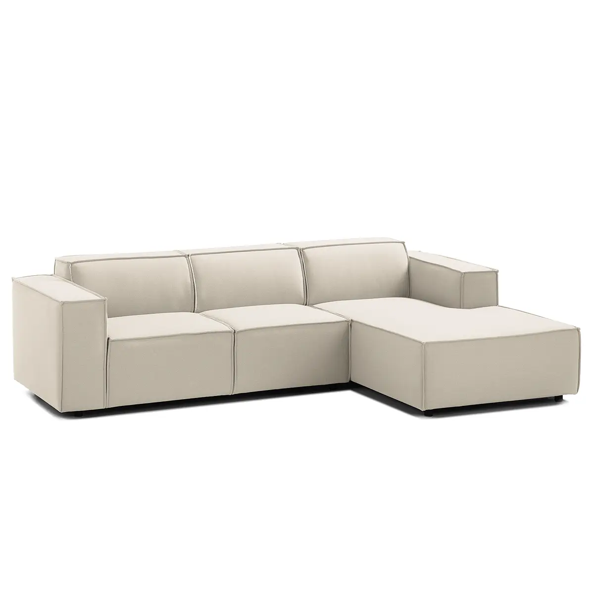Ecksofa mit Longchair Osta | Weiß