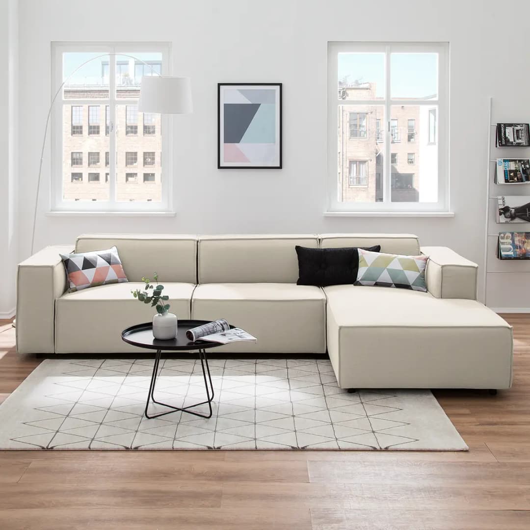 Ecksofa Osta | Weiß