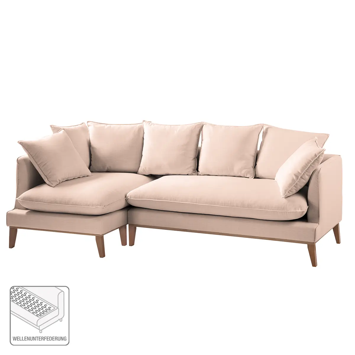 Ecksofa Moretey | Rosa