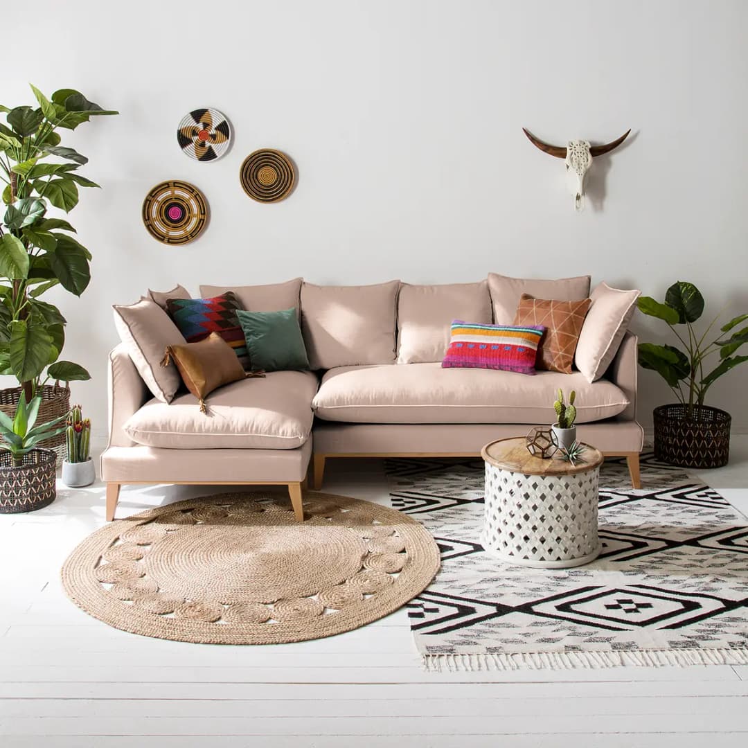 Ecksofa Moretey | Rosa
