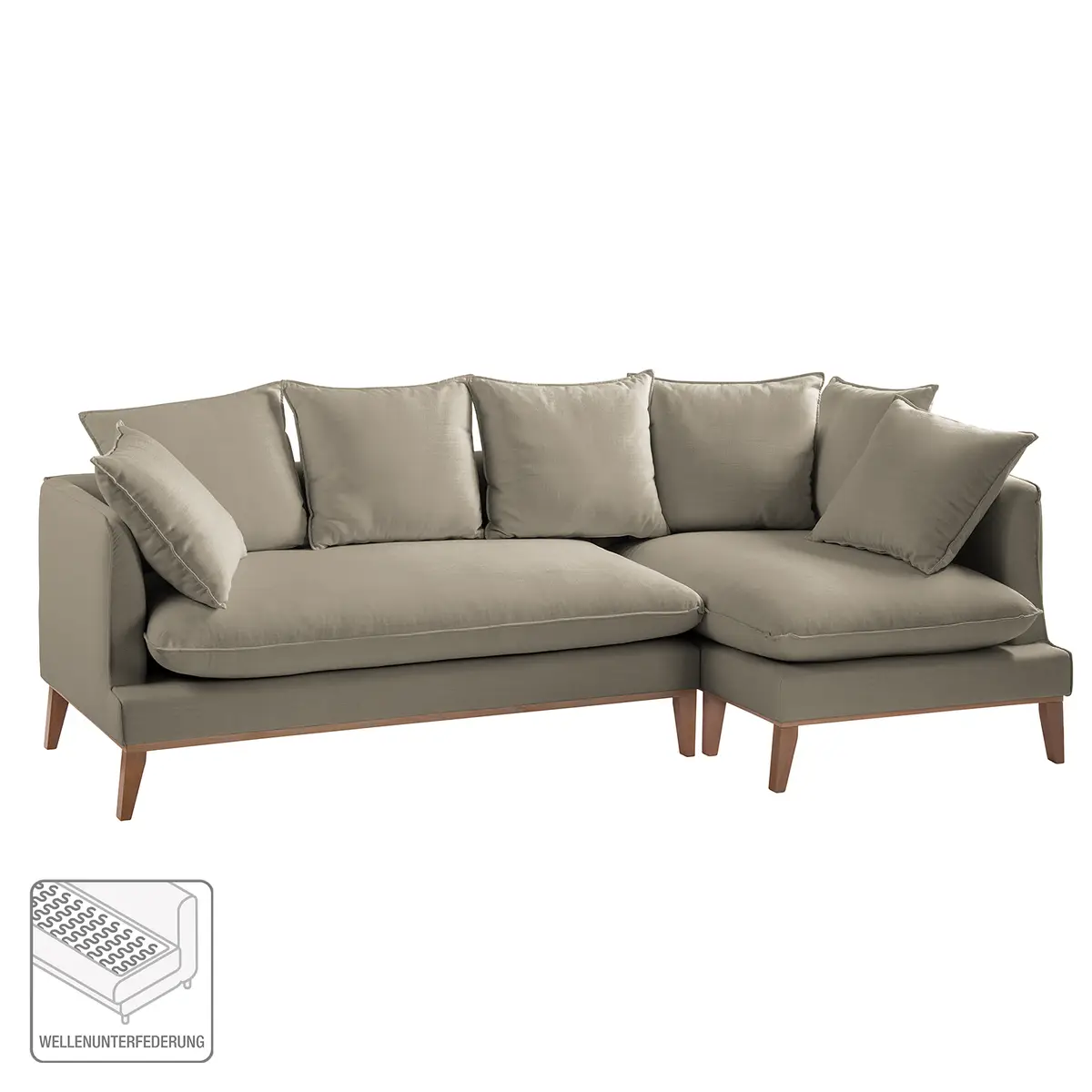 Ecksofa Moretey | Braun