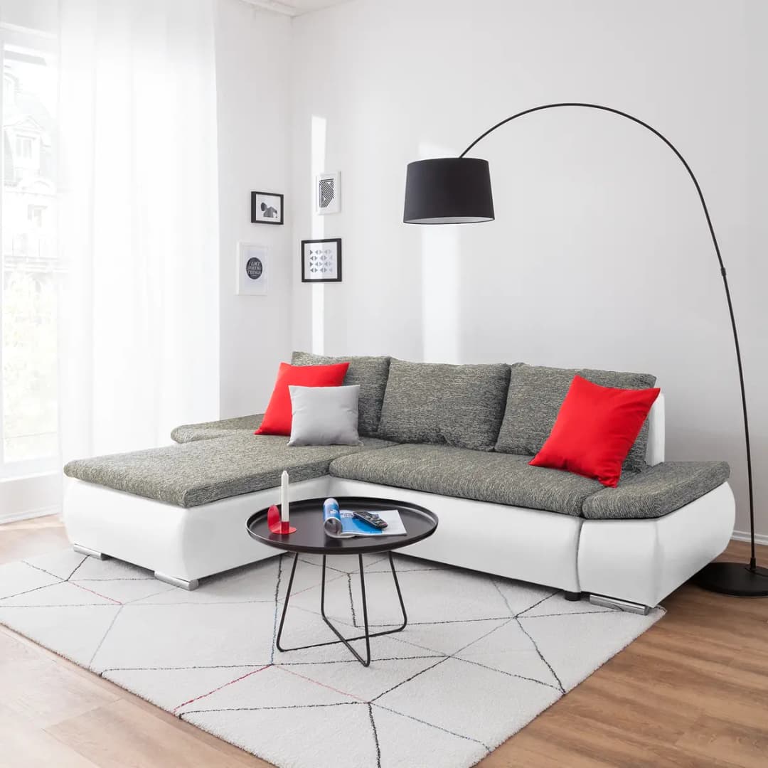 Ecksofa Laza | Grau