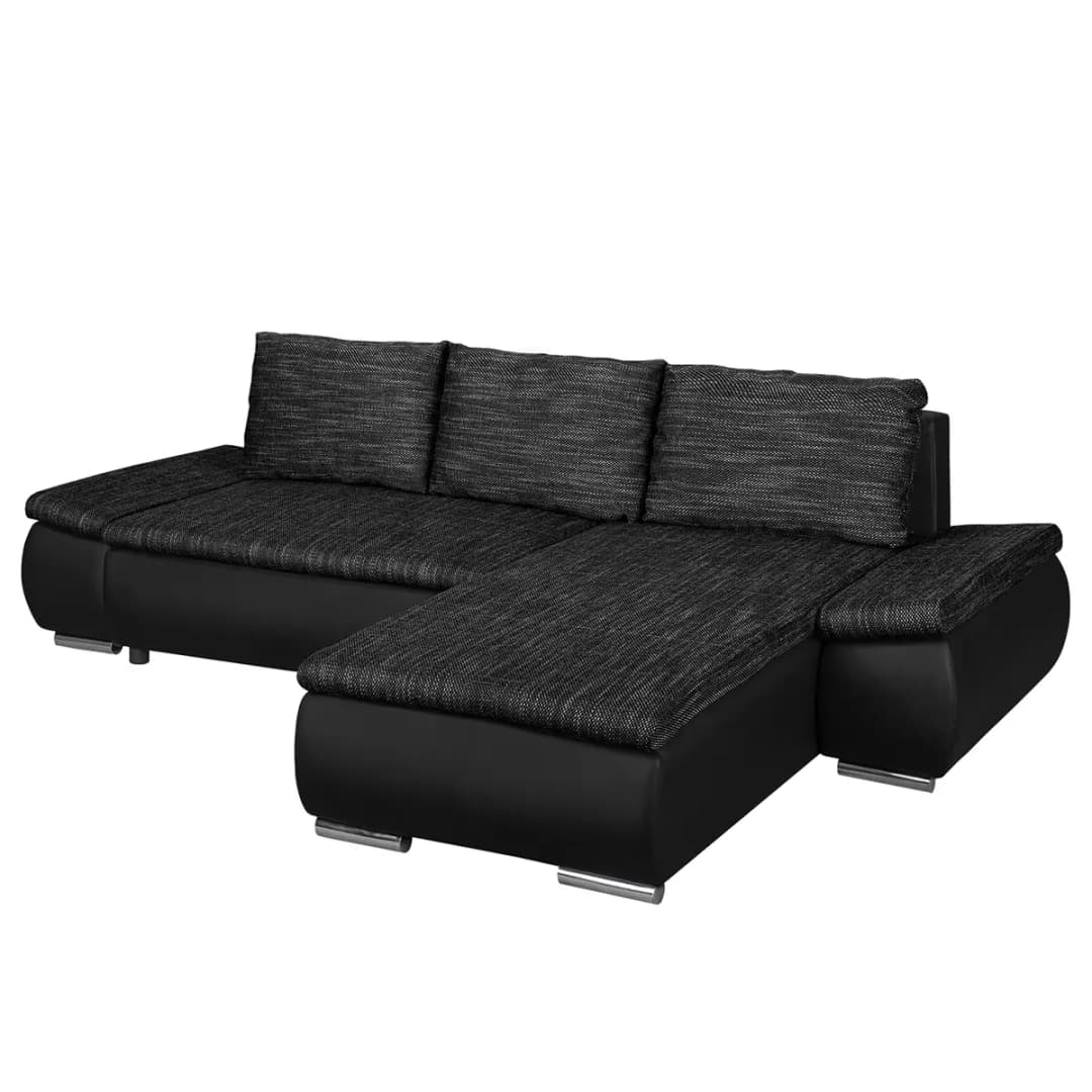 Ecksofa Laza | Schwarz