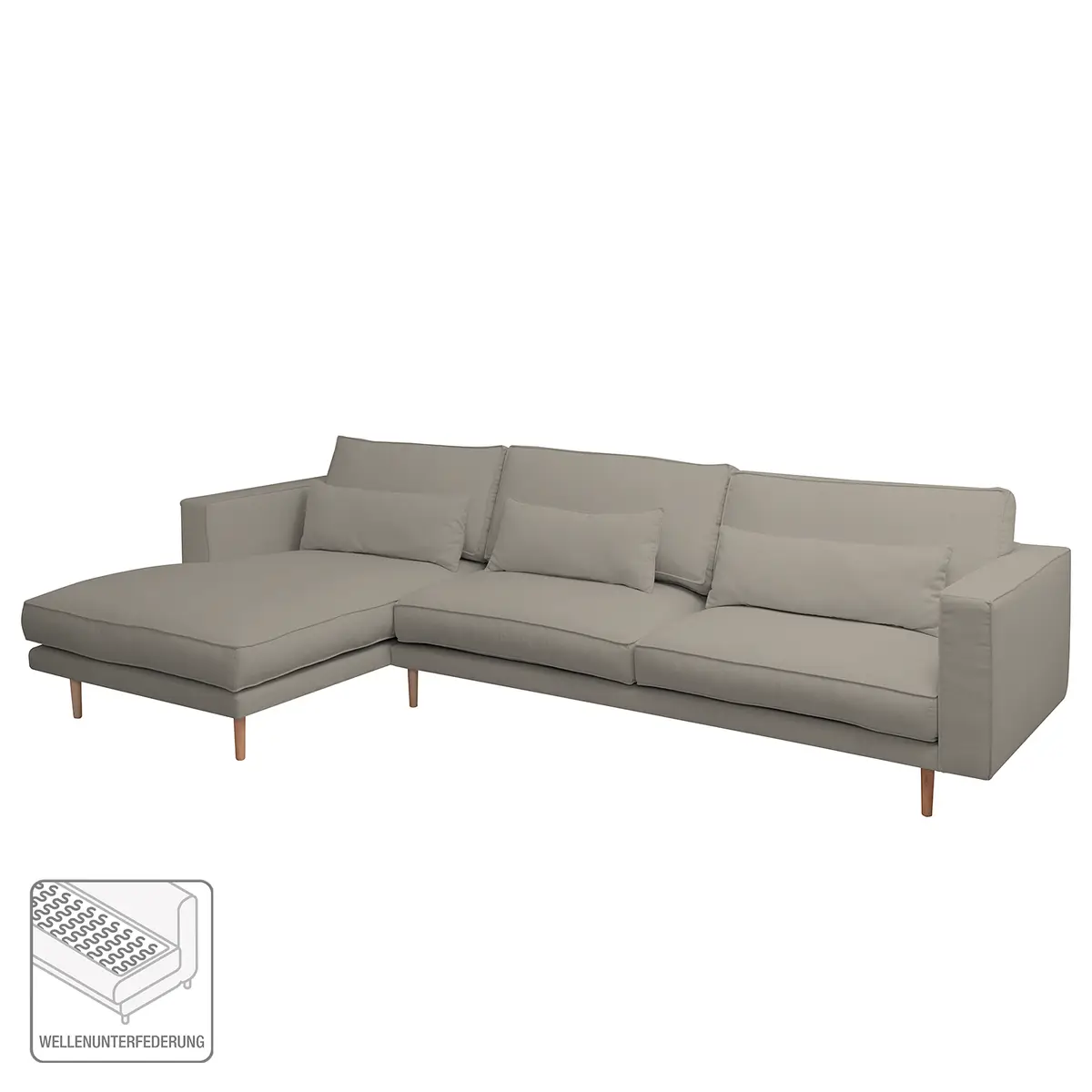 Ecksofa Lacona | Grau