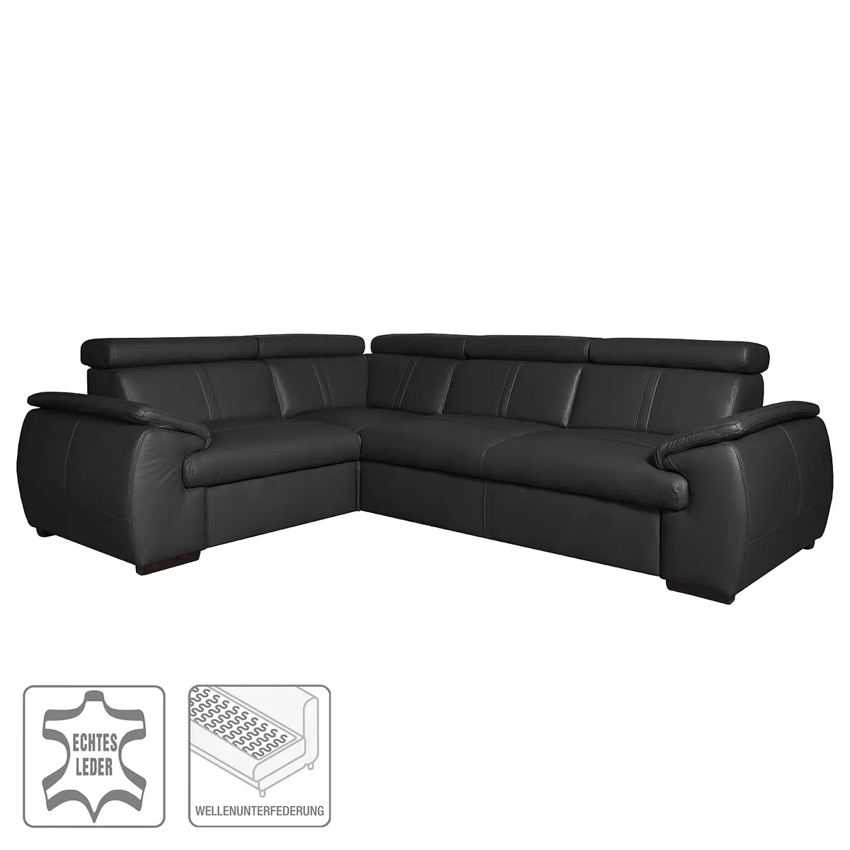 Ecksofa Typ A | Schwarz