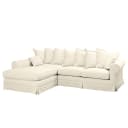 Ecksofa Webstoff Beige/Cremeweiß | Beige