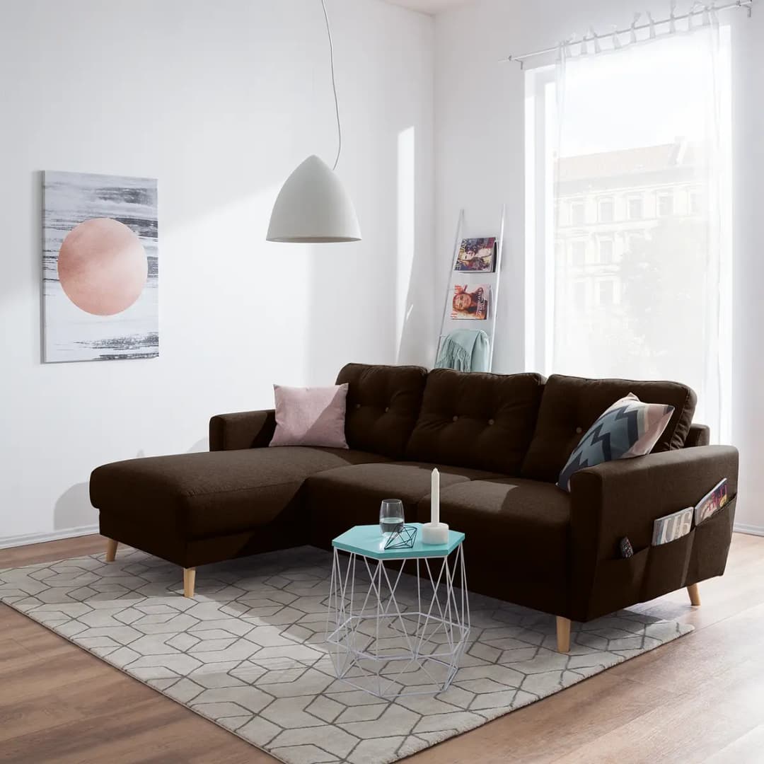 Ecksofa Luba | Braun