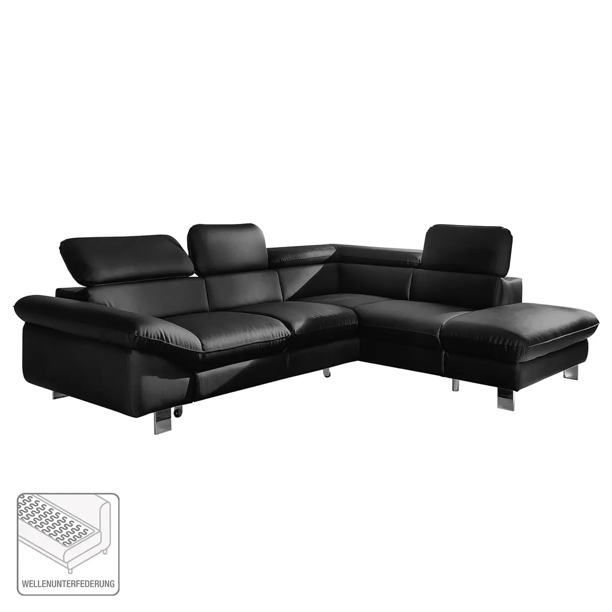 Ecksofa Waiho | Schwarz