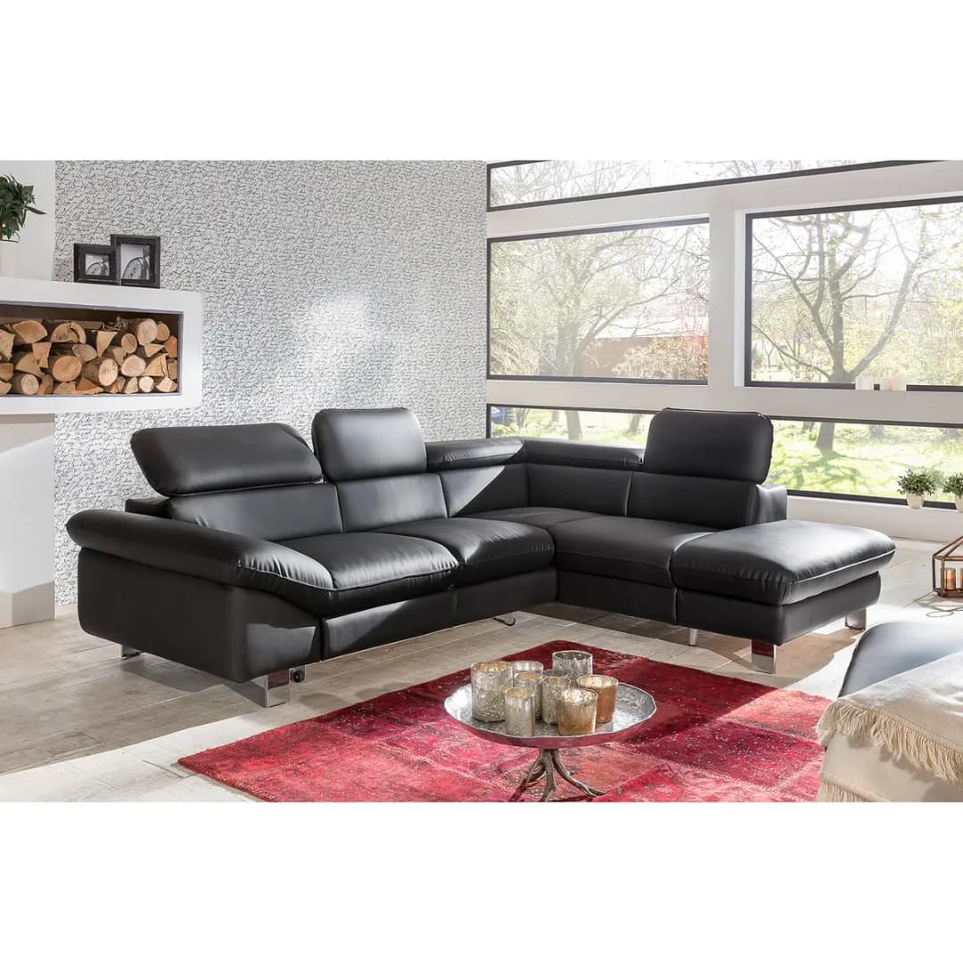 Ecksofa Waiho | Schwarz