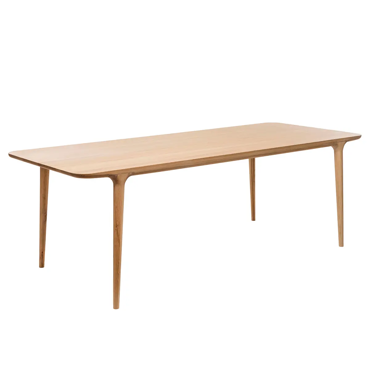 Massiver Esstisch 220 x 90 cm Braun/Eiche | Braun