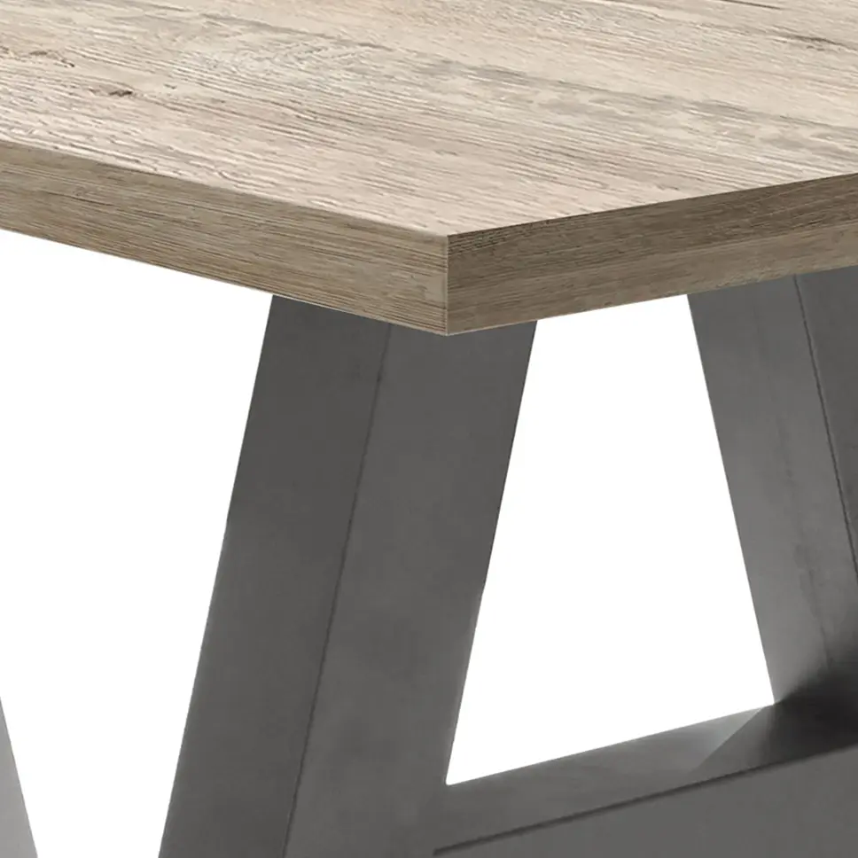 Esstisch Leeton I 180 x 90cm Braun/Grau/Eiche Sand Dekor