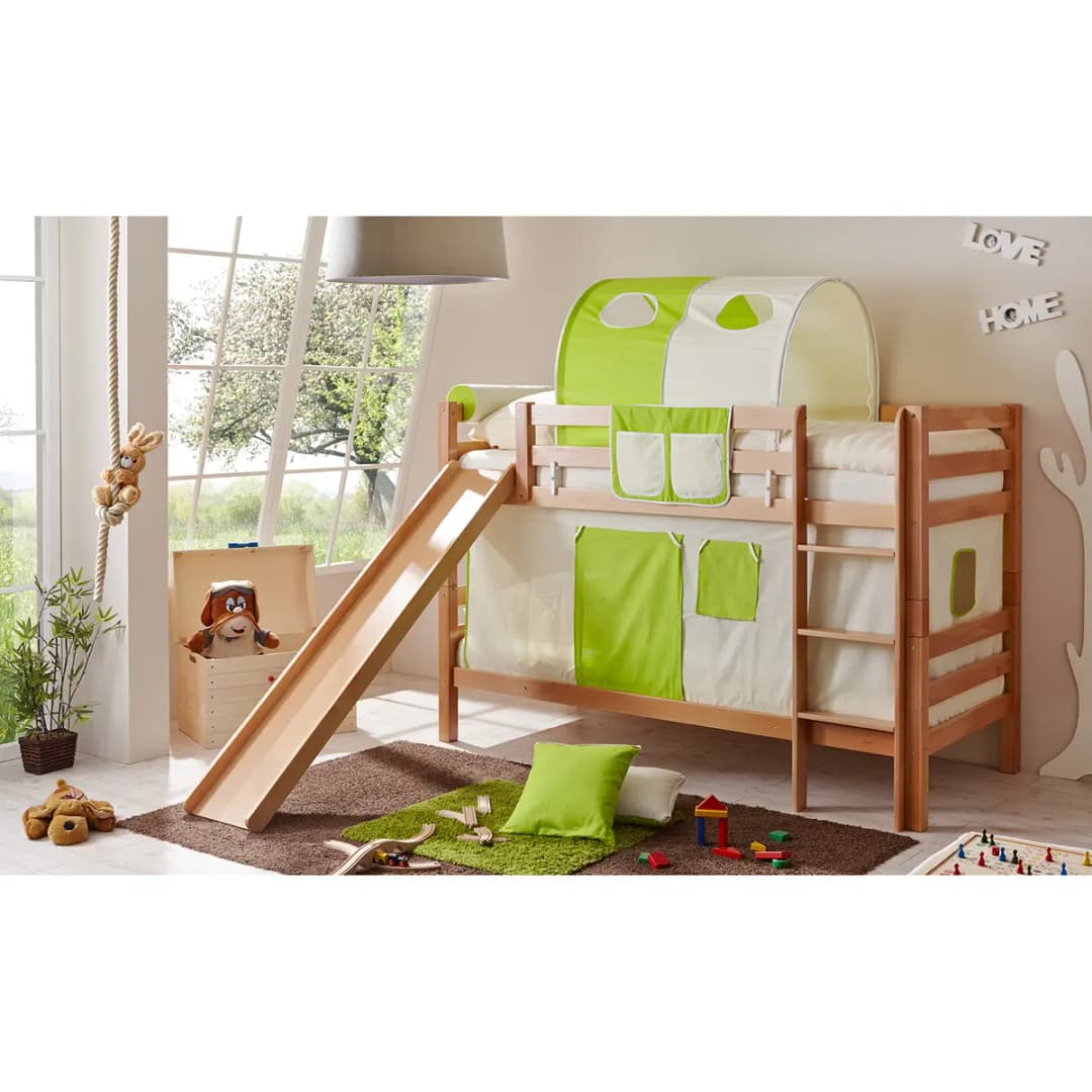 Etagenbett Lupo 90 x 200cm Braun/Buche | Braun