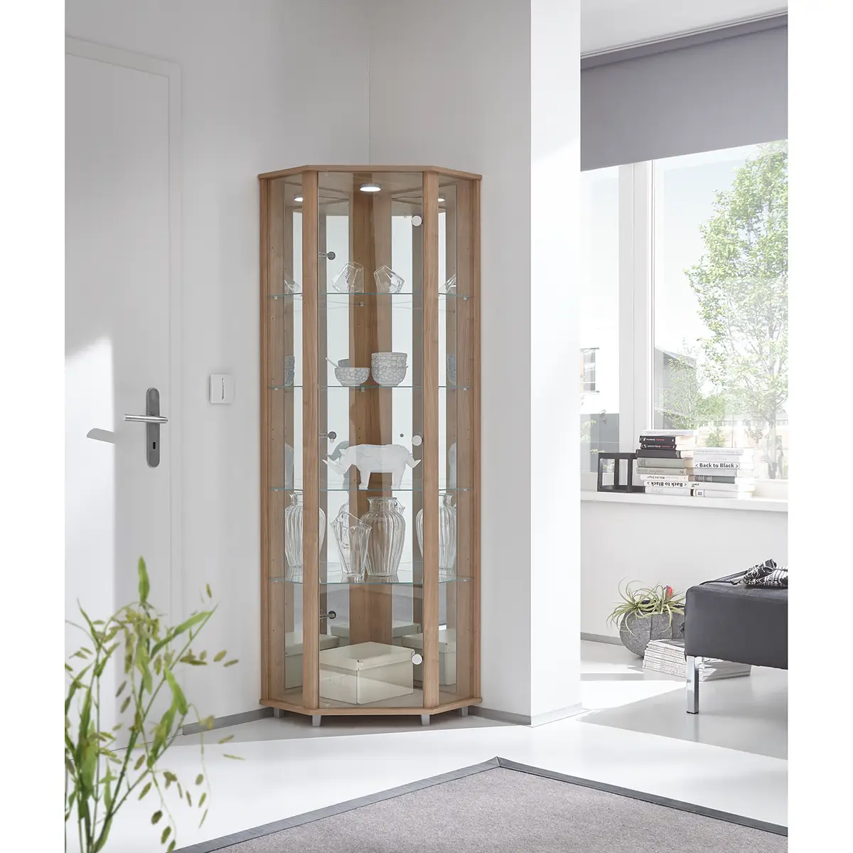 Eckvitrine Amalia | Braun