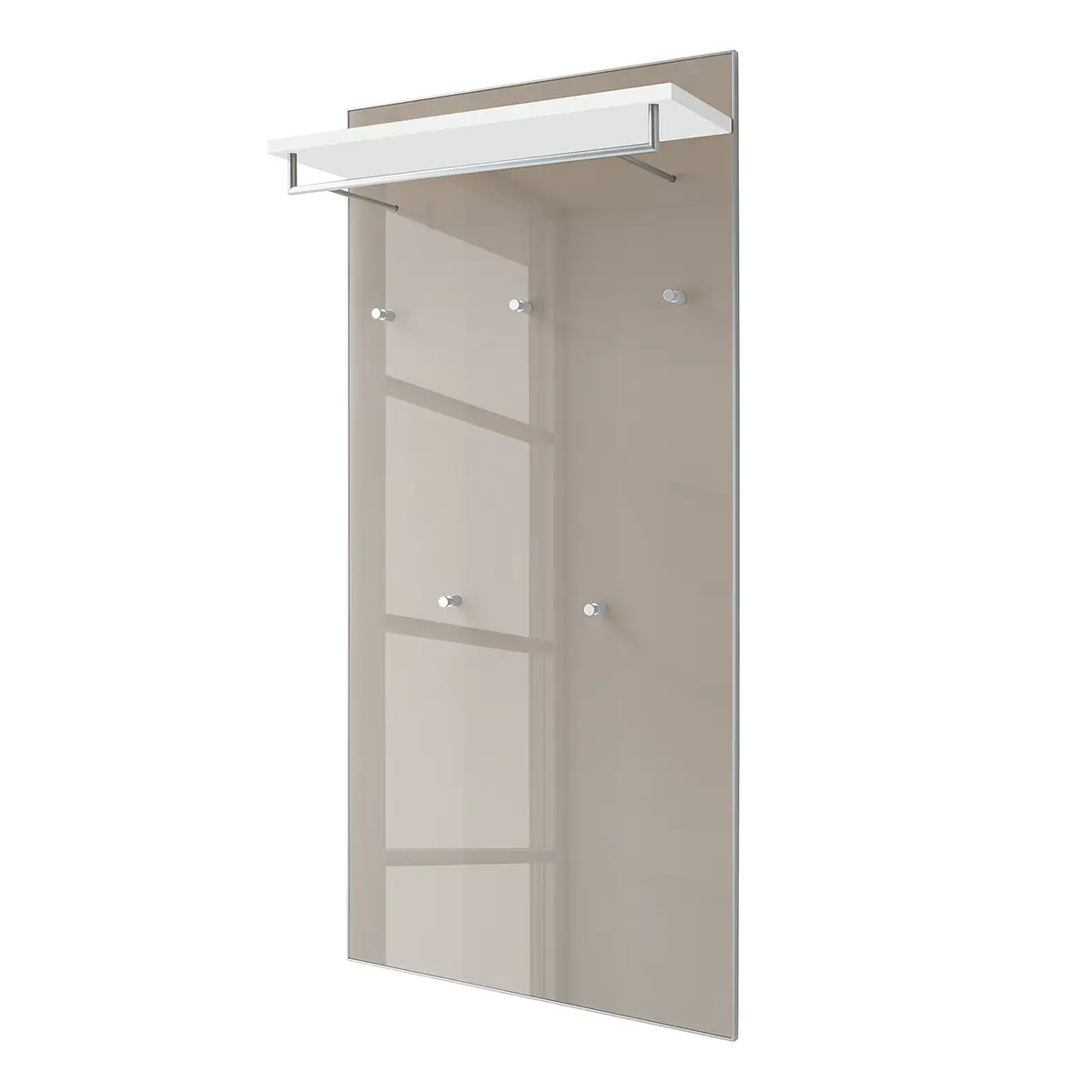 Garderobenpaneel III 80cm Grau/Taupe/Weiß | Grau
