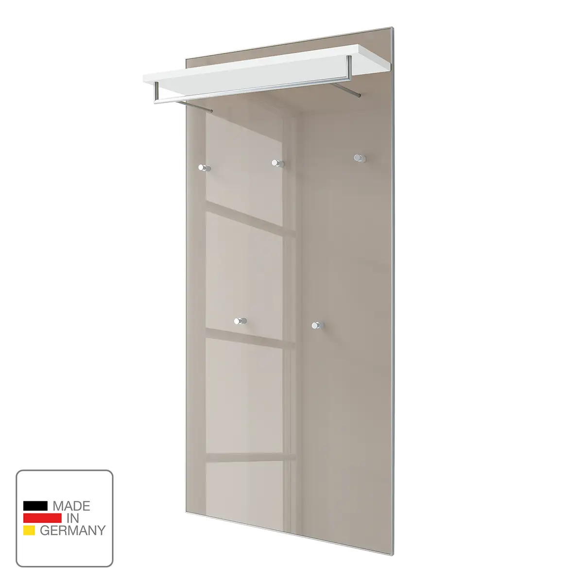 Garderobenpaneel III 80cm Grau/Taupe/Weiß | Grau
