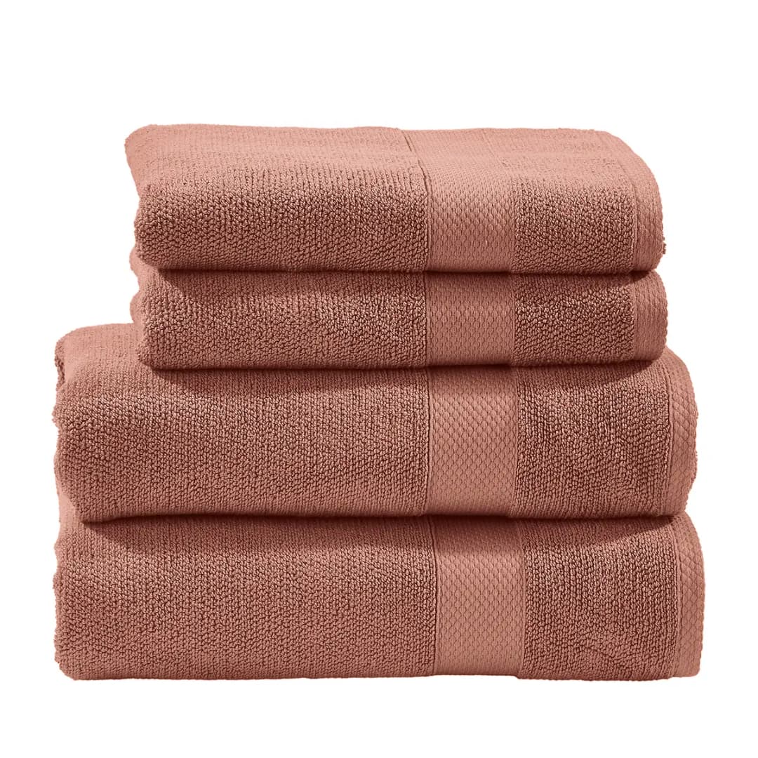 Handtuch-Set 4-teilig Rot/Koralle | Rot