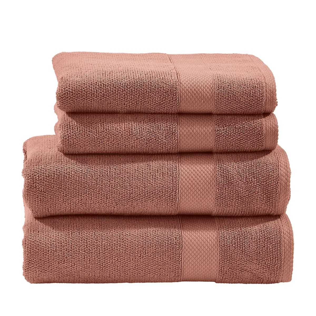 Handtuch-Set 4-teilig Rot/Koralle | Rot