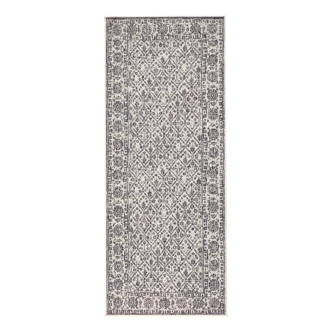 In-/Outdoorläufer Curacao Grau/Grau Webstoff 80 x 250cm | Grau