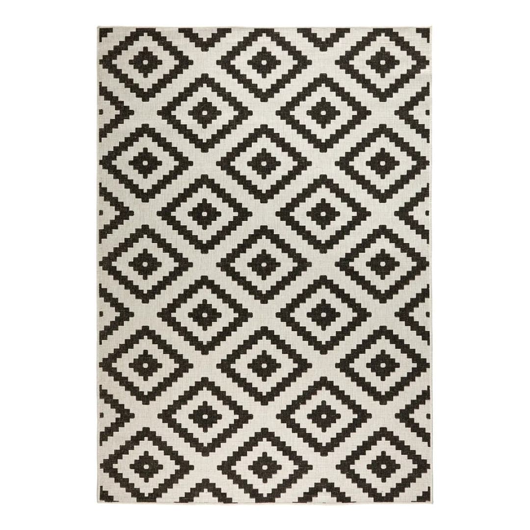 In-/Outdoorteppich Malta | Schwarz