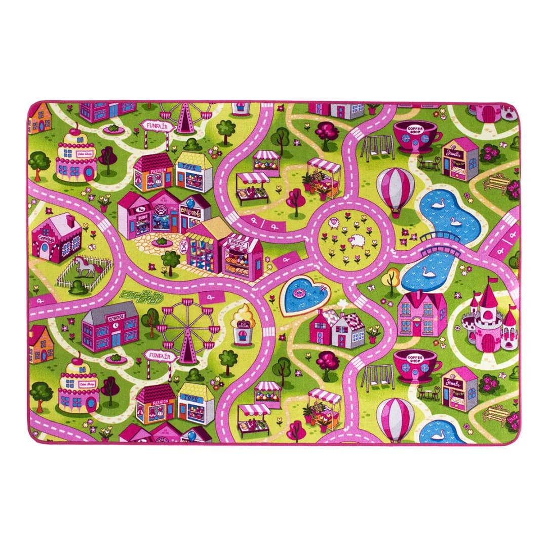Kinderteppich Sweet Village | Mehrfarbig