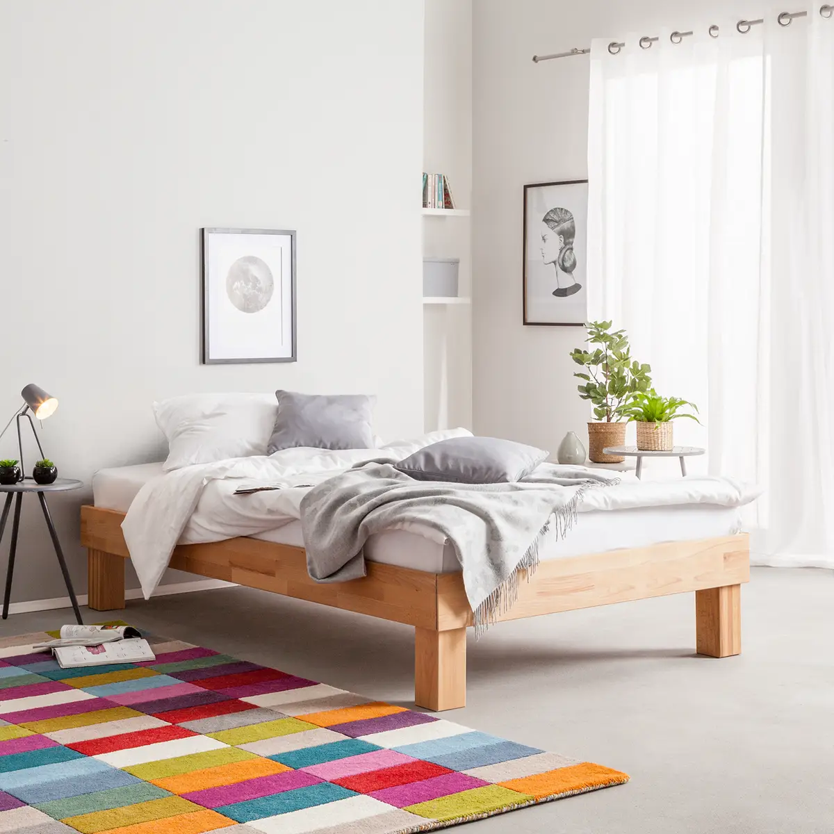 Massivholzbett AresWOOD | Holztöne
