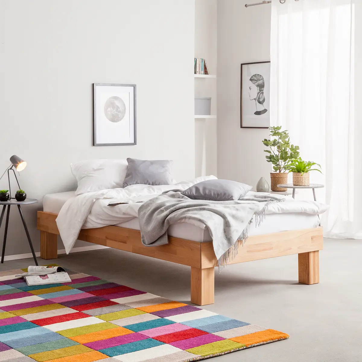 Massivholzbett AresWOOD | Holztöne