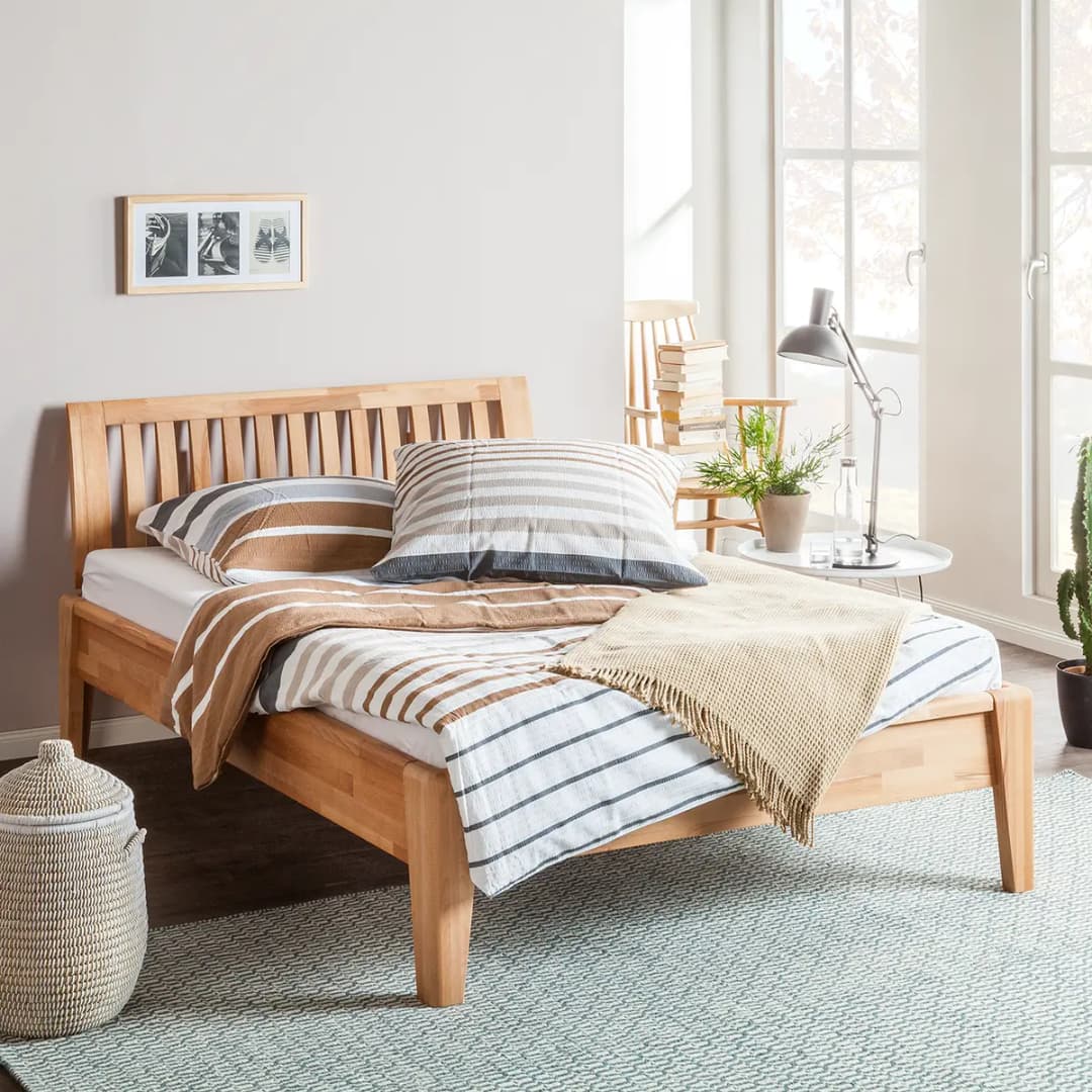 Massivholzbett LayaWOOD | Braun