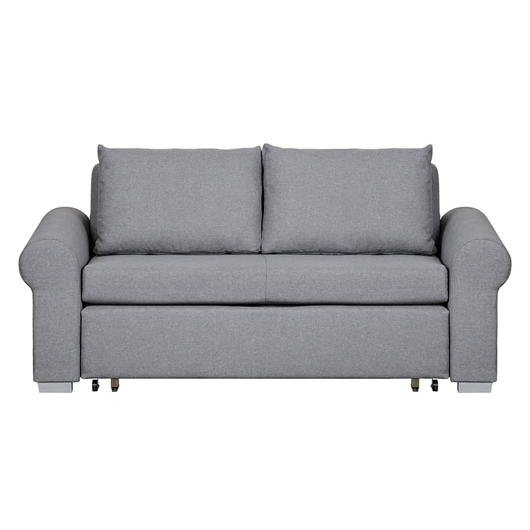 Schlafsofa Basic Country Grau/Grau Stoff Doran 184cm | Grau