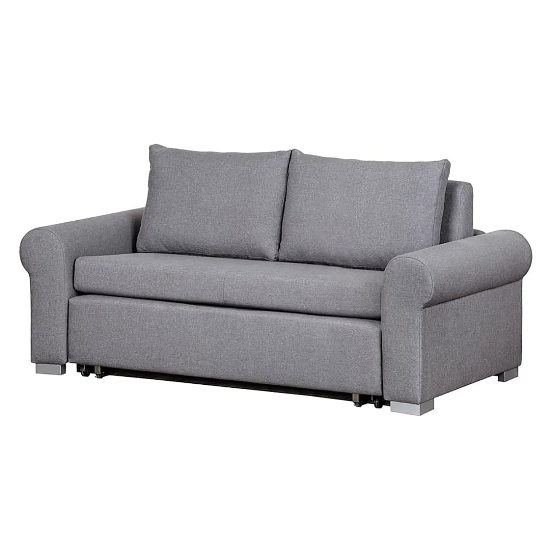 Schlafsofa Basic Country Grau/Grau Stoff Doran 184cm | Grau