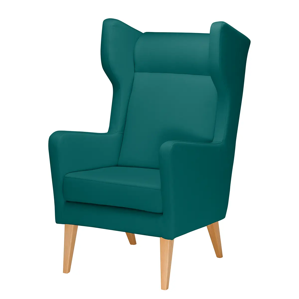 Ohrensessel Strukturstoff Blau/Petrol | Blau
